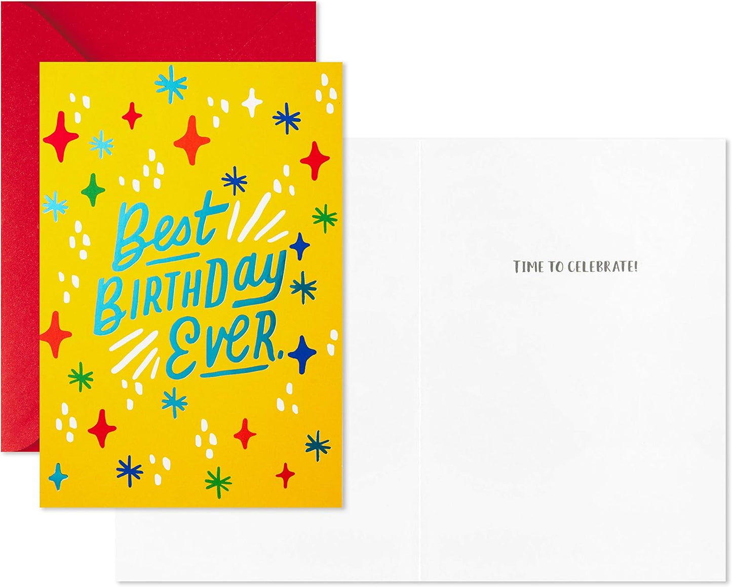 Hallmark Birthday Cards Assortment, 12 Cards with Envelopes (Rainbow)