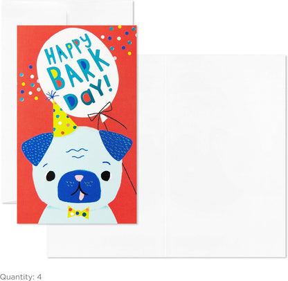 Hallmark Pack of 12 Assorted Mini Birthday Cards, 2.25" x 3.5" Cards with Envelopes (Llamas, Zebras, Dogs, Cats)