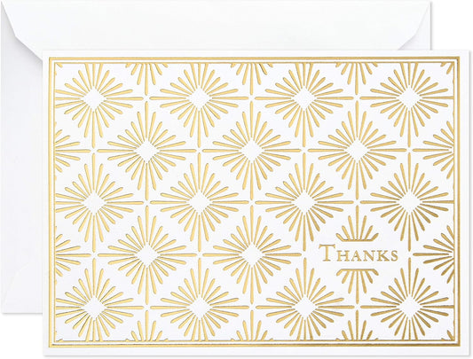 Hallmark Thank You Cards Assortment, Gold Foil Scroll (50 Thank You Notes with Envelopes for Wedding, Bridal Shower, Baby Shower, Business, Graduation)