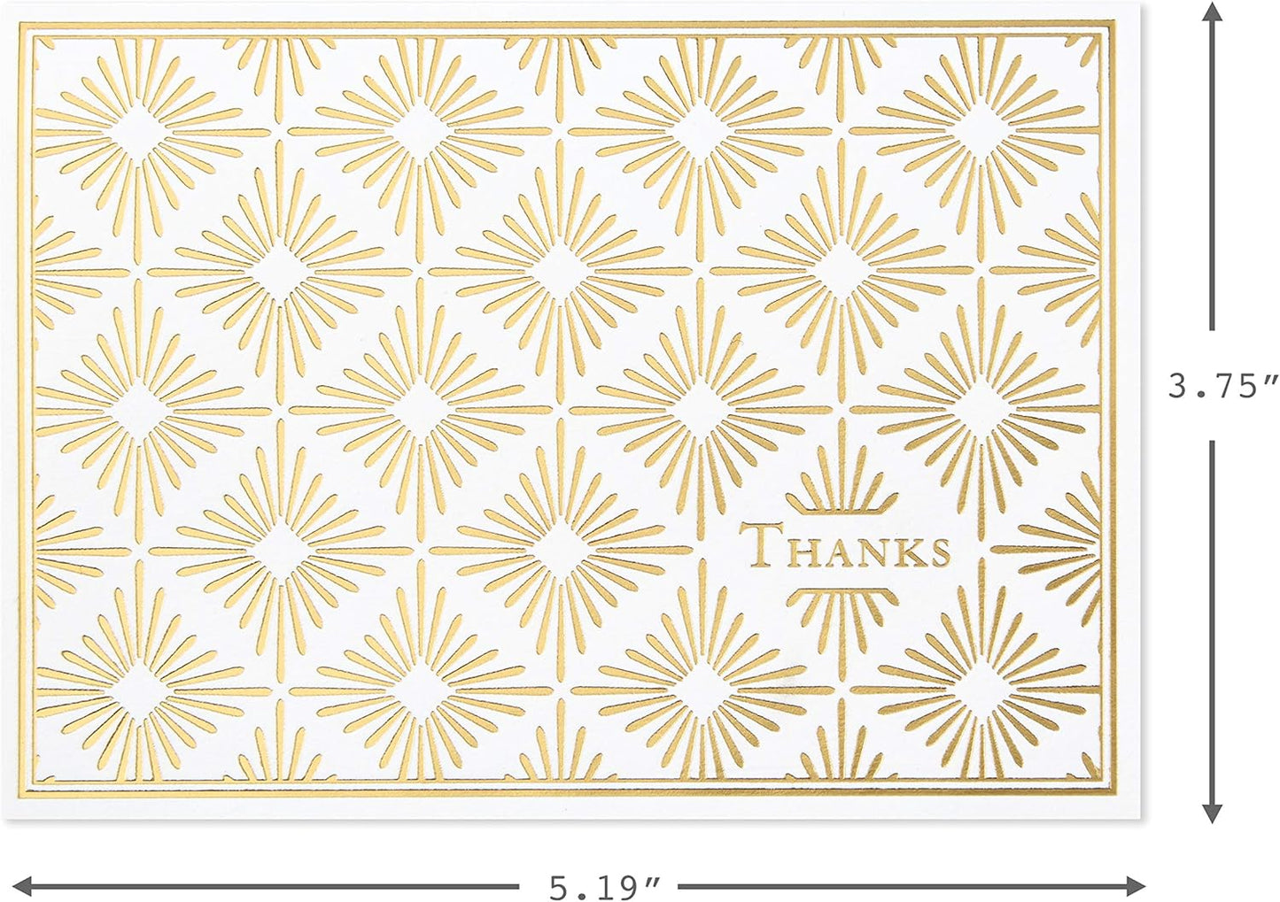 Hallmark Thank You Cards Assortment, Gold Foil Scroll (50 Thank You Notes with Envelopes for Wedding, Bridal Shower, Baby Shower, Business, Graduation)