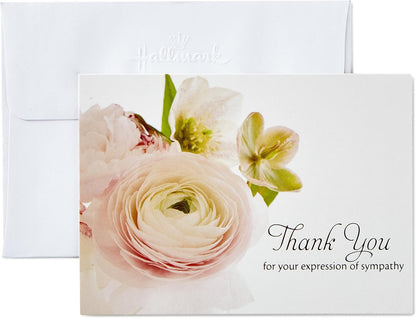Hallmark Thank You for Your Sympathy Cards, Soft Bouquet (20 Note Cards with Envelopes)
