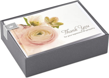 Hallmark Thank You for Your Sympathy Cards, Soft Bouquet (20 Note Cards with Envelopes)