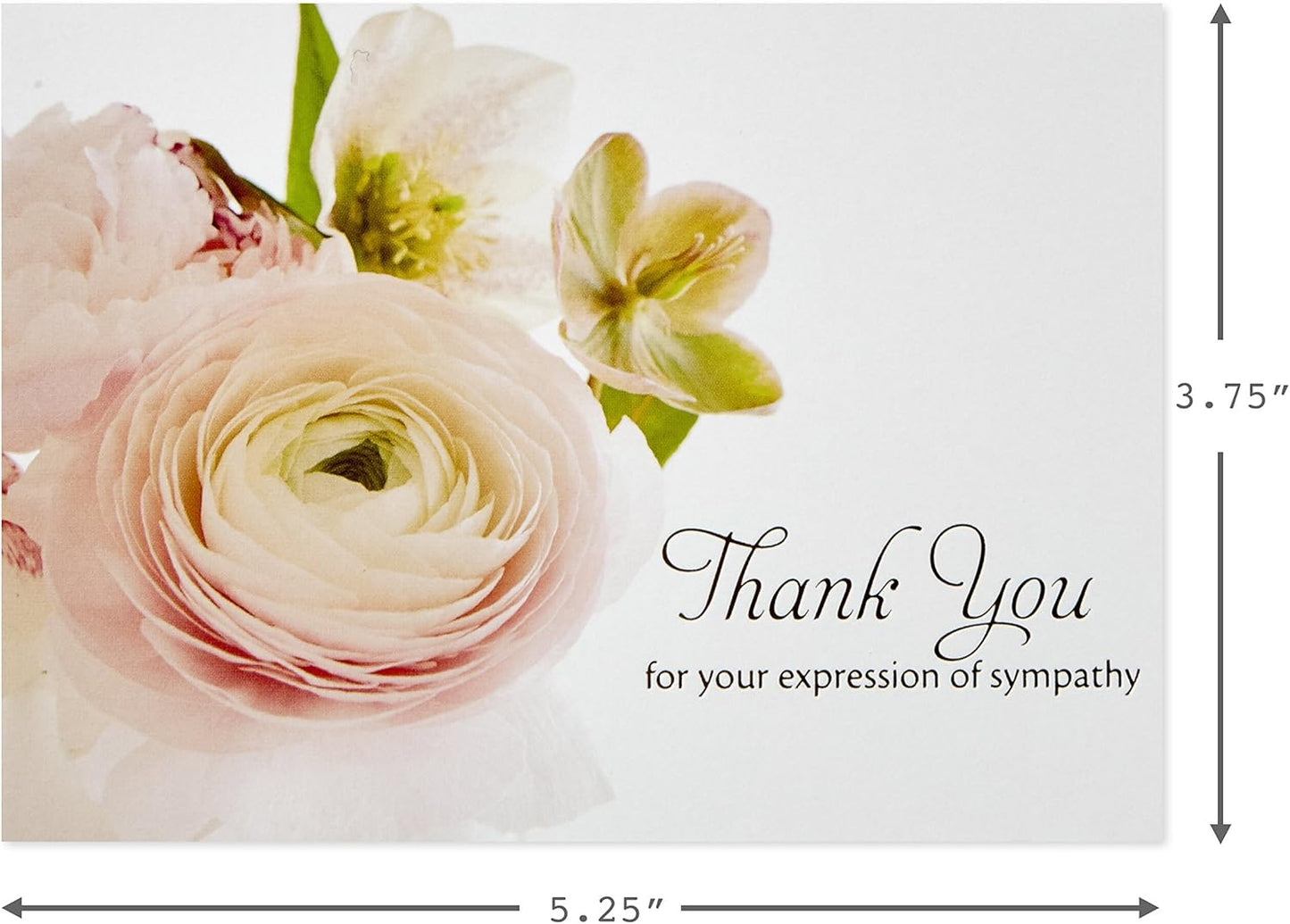 Hallmark Thank You for Your Sympathy Cards, Soft Bouquet (20 Note Cards with Envelopes)