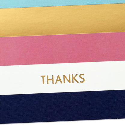 Hallmark Thank You Cards Assortment, Preppy Gold Foil Stripe Dot (50 Thank You Notes with Envelopes for Wedding, Bridal Shower, Baby Shower, Business, Graduation