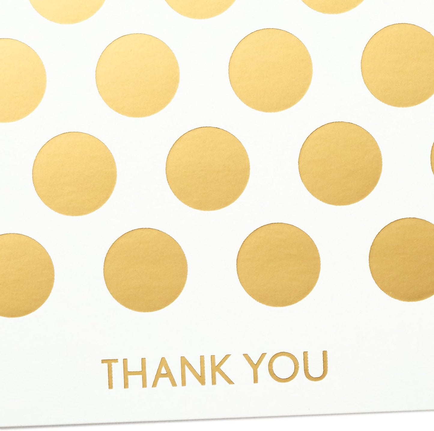 Hallmark Thank You Cards Assortment, Preppy Gold Foil Stripe Dot (50 Thank You Notes with Envelopes for Wedding, Bridal Shower, Baby Shower, Business, Graduation