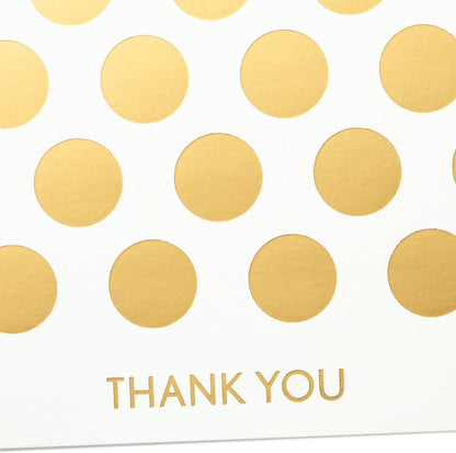 Hallmark Thank You Cards Assortment, Preppy Gold Foil Stripe Dot (50 Thank You Notes with Envelopes for Wedding, Bridal Shower, Baby Shower, Business, Graduation