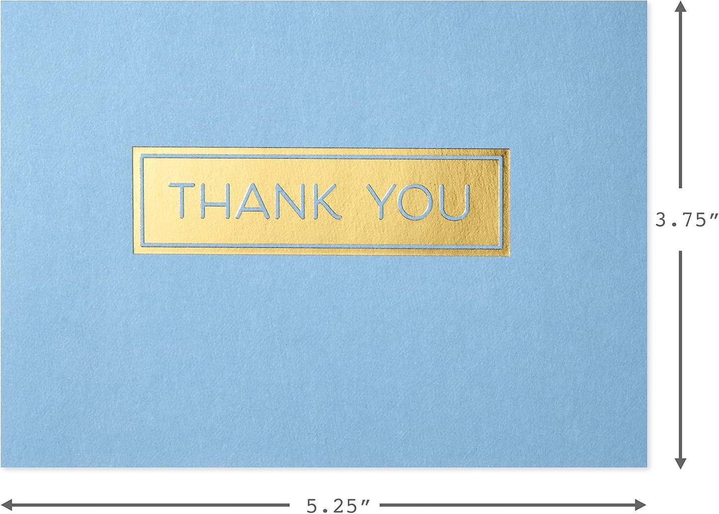 Hallmark Boxed Thank You Cards Assortment, Classic Gold Foil (Four Assorted Designs, 40 Cards with Envelopes)