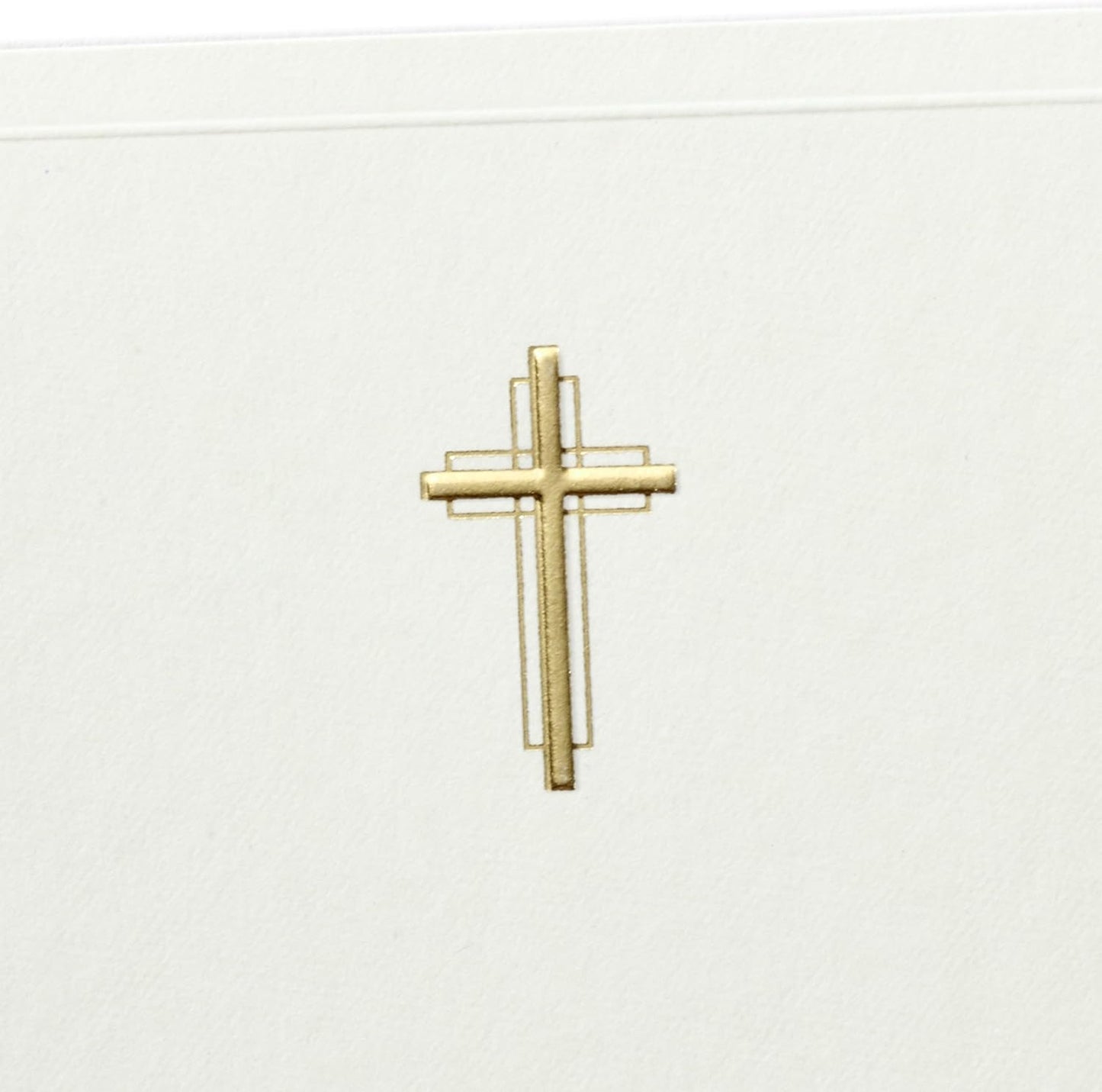 Hallmark Religious Blank Cards, Gold Cross (20 Cards with Envelopes)