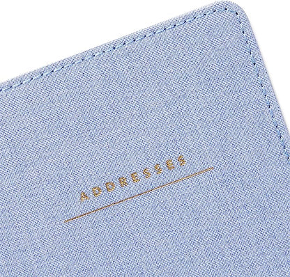 Hallmark Hardcover Address Book (Blue Chambray)