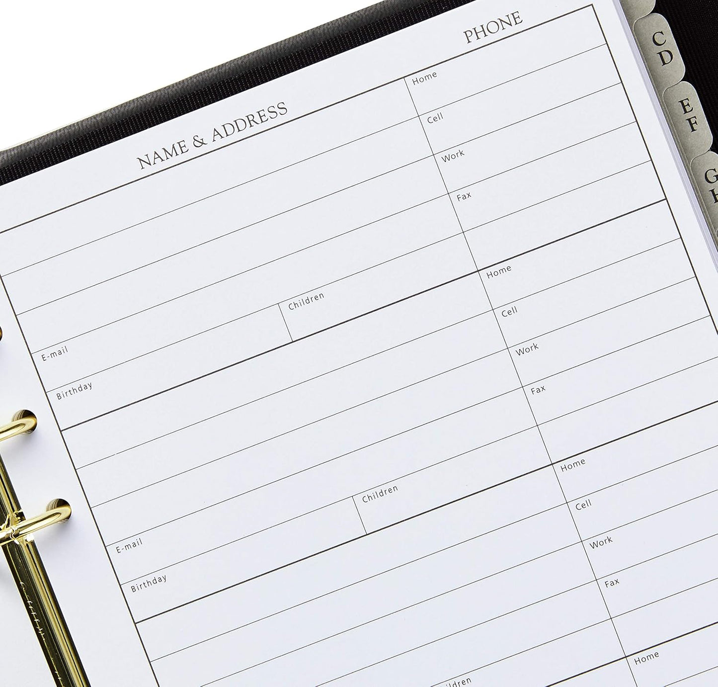Hallmark Refillable Address Book (Charcoal)