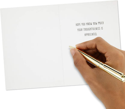 Hallmark Pack of 20 Thank You for Your Sympathy Cards, Gold Foil Greenery (Funeral Thank You Cards)