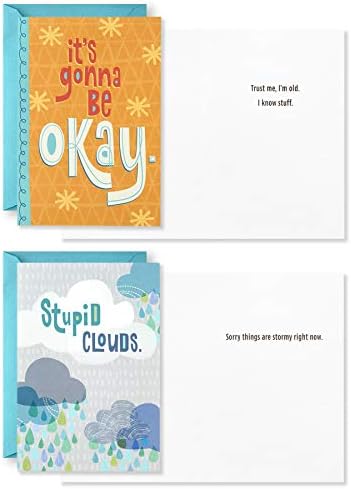Hallmark Encouragement Cards Assortment for Kids Or Adults (12 Cards and Envelopes, 12 Stickers)