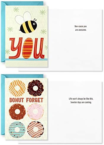 Hallmark Encouragement Cards Assortment for Kids Or Adults (12 Cards and Envelopes, 12 Stickers)