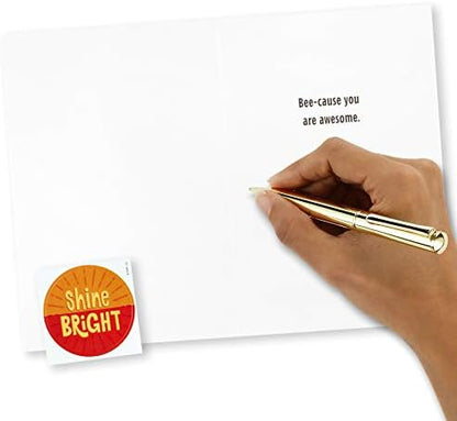 Hallmark Encouragement Cards Assortment for Kids Or Adults (12 Cards and Envelopes, 12 Stickers)