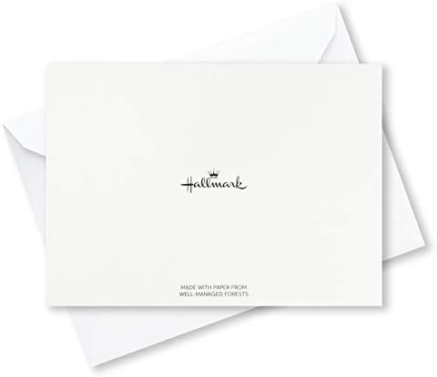 Hallmark Thank You Cards Assortment, Colorful Thanks (48 cards with envelopes) showing a blank white card with Hallmark logo and envelope.