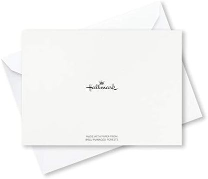 Hallmark Thank You Cards Assortment, Colorful Thanks (48 cards with envelopes) showing a blank white card with Hallmark logo and envelope.