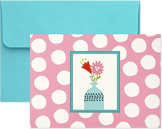 Hallmark Assorted Notecards (Stripes, Floral, Polka Dots, Bird, 40 Cards and Envelopes)