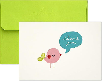 Hallmark Assorted Notecards (Stripes, Floral, Polka Dots, Bird, 40 Cards and Envelopes)
