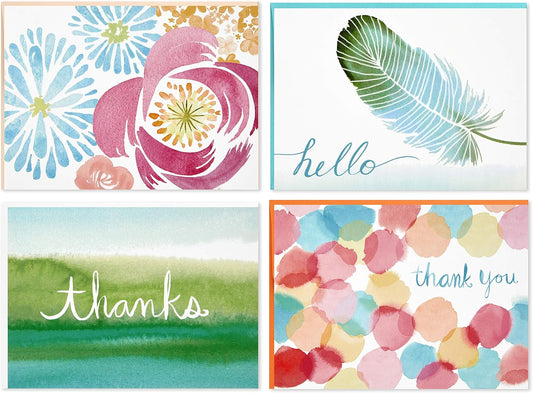 Hallmark Notecards (Watercolor Designs, 40 Cards and Envelopes)