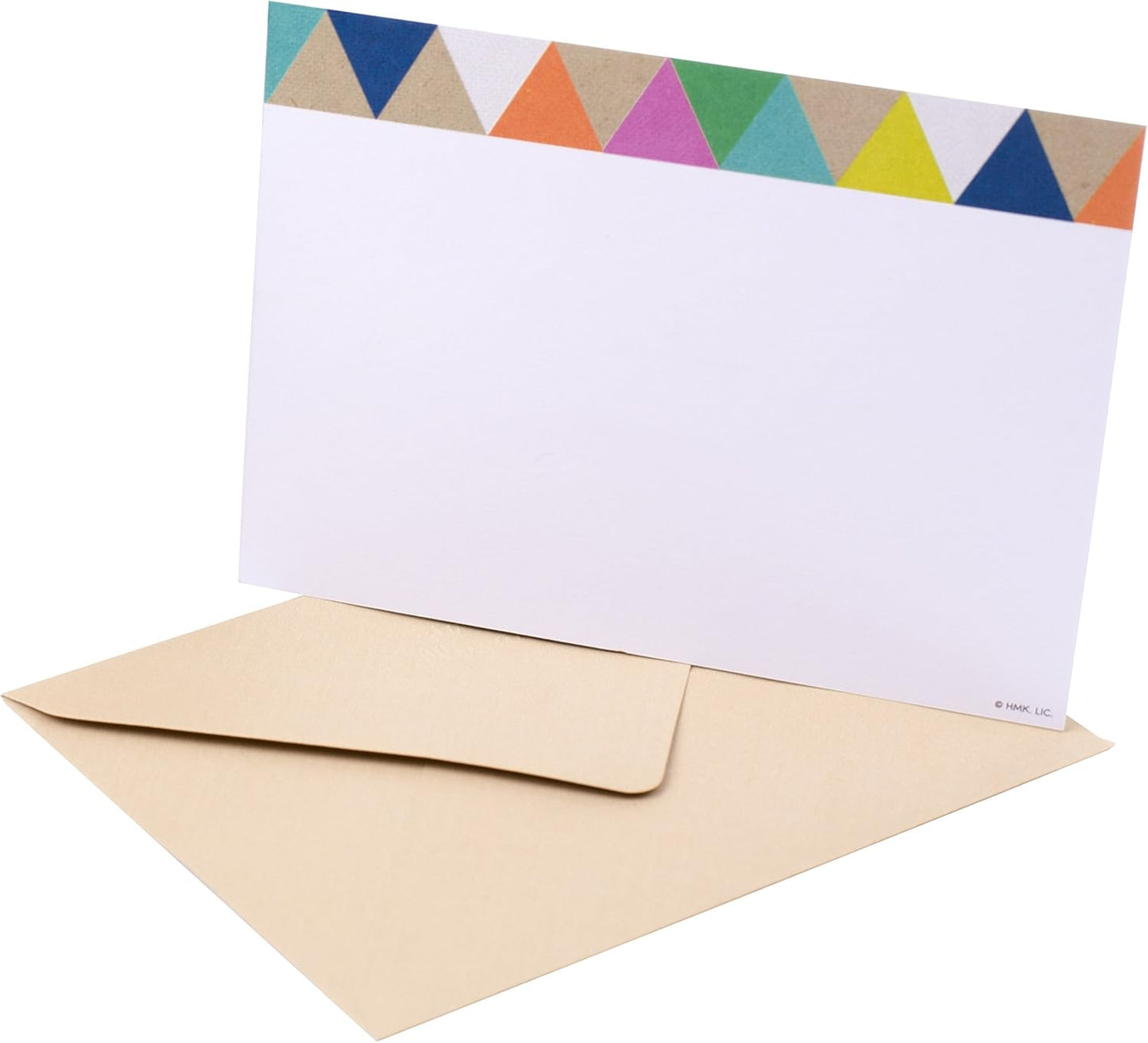 Hallmark Single-Panel Notecards (Triangle Trim, 50 Cards and Envelopes)