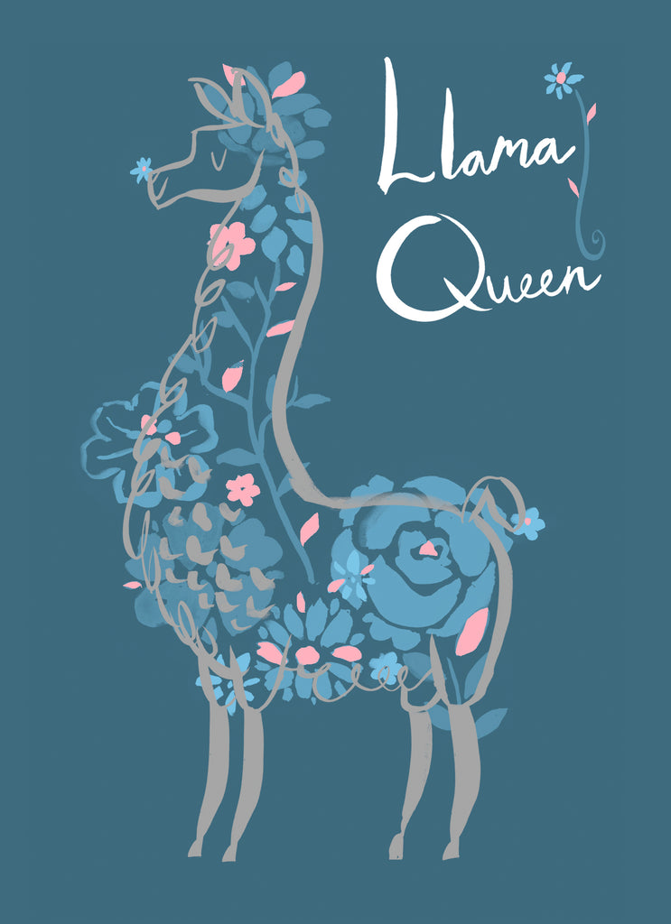 Contemporary Birthday For Her Llama Queen