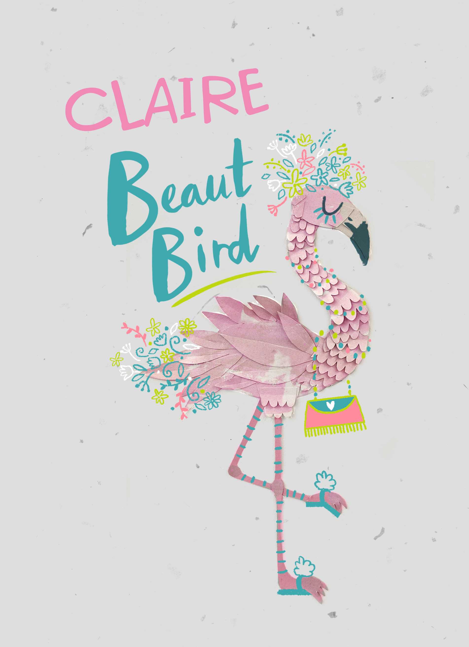 Contemporary Birthday Editable For Her Flamingo