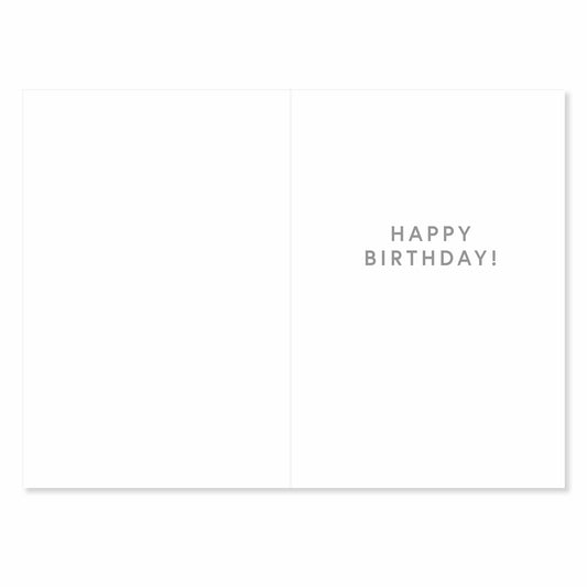 Connections from Hallmark 60th Birthday Card - TIME TO CELEBRATE inside view showing the message 'HAPPY BIRTHDAY!' in grey.