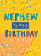 Modern Birthday Nephew Text Big Wishes