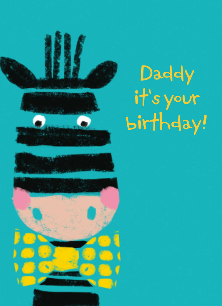 Daddy Happy Birthday Cute Zebra