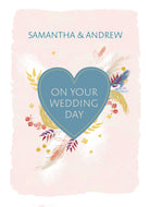 Traditional Wedding Congrats Editable Heart