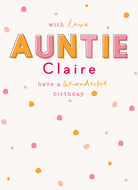 Contemporary Birthday Auntie Dotty Pink Yellow