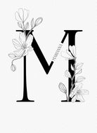 Contemporary Editable Initial Illustrated Letter M