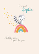 Cute Granddaughter Birthday Editable Rainbow