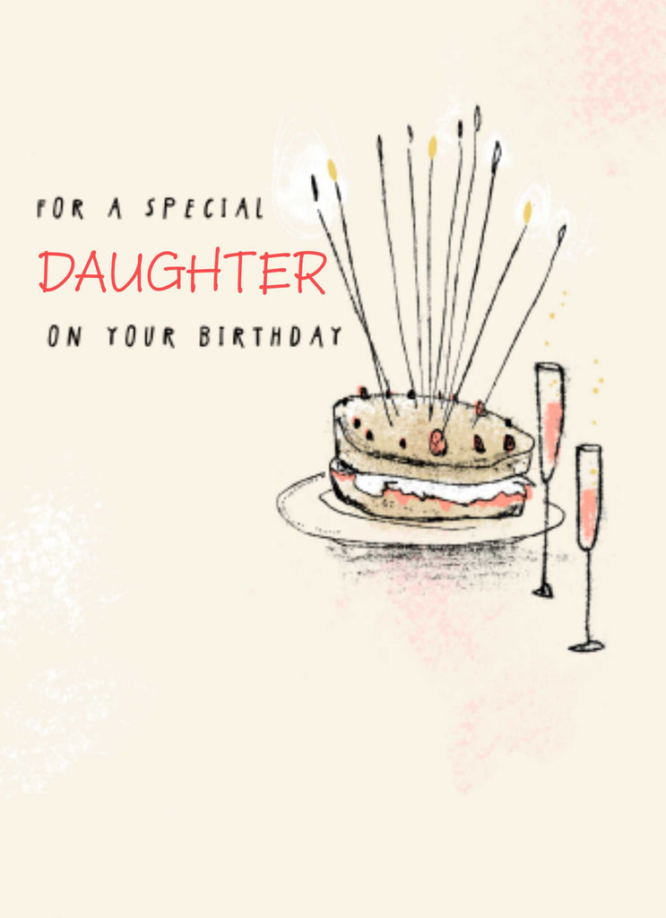 Daughter Classic Birthday Cake Candles Fizz