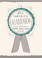 Grandson Rosette Custom Birthday Card