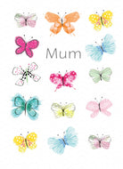 Mum Cute Multicoloured Butterflies Pattern