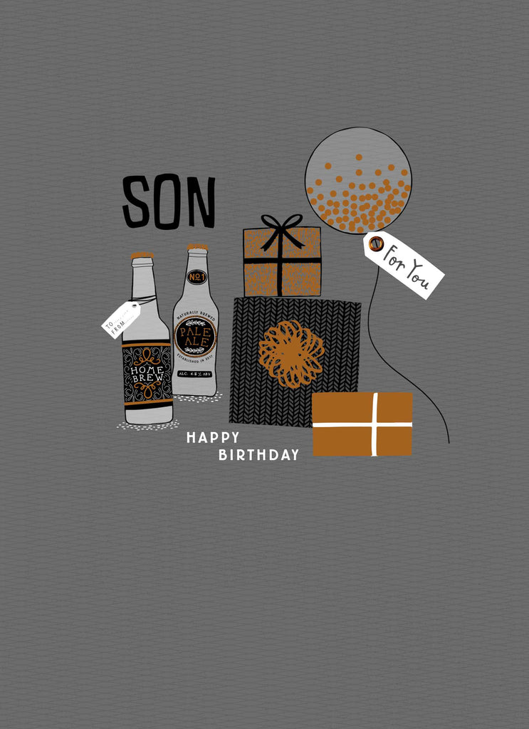 Son Classic Wrapped Presents Drinks Editable Design