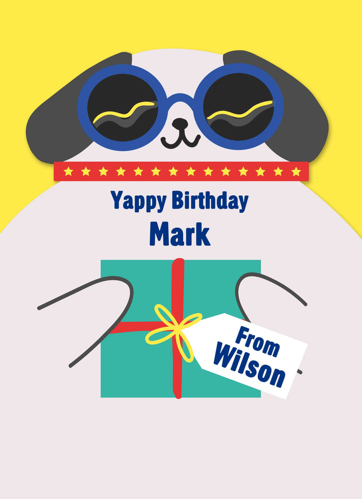 Cute Birthday Editable Quirky Dog Yappy Birthday