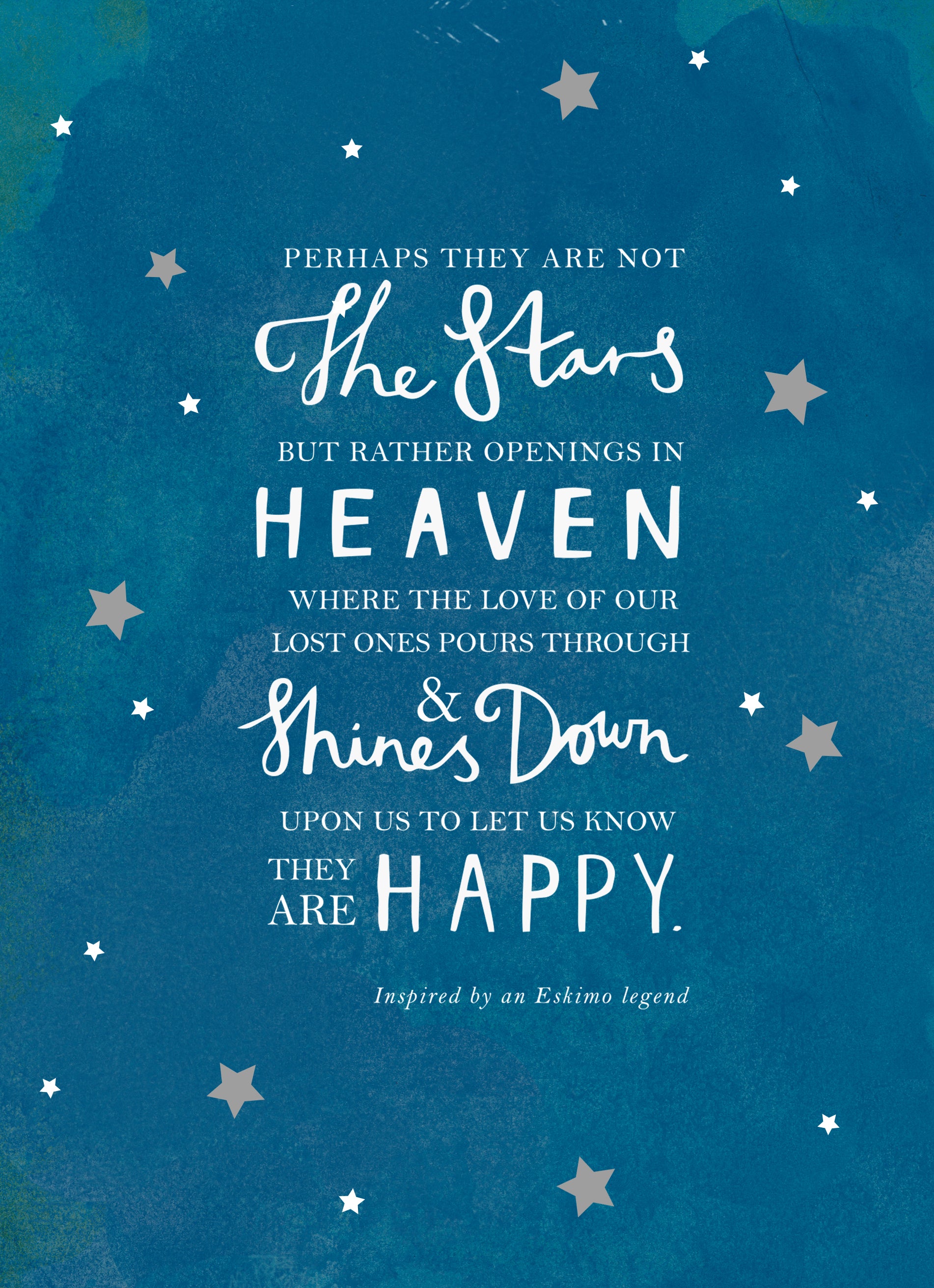 Classic Sympathy Quote Stars Heaven