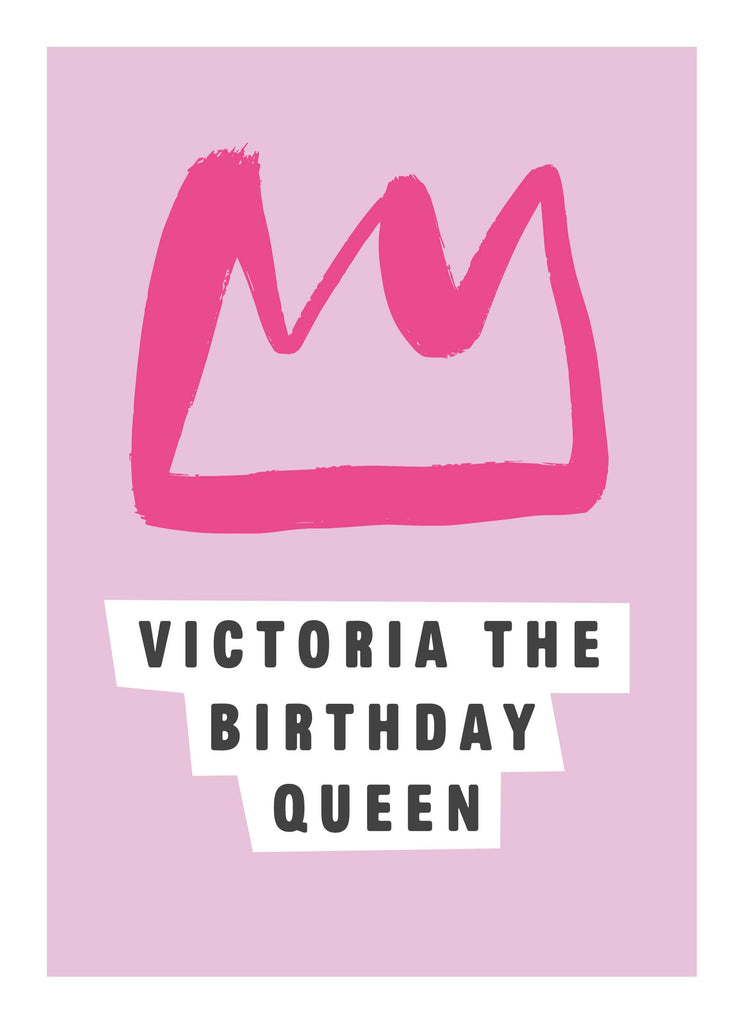 Birthday Queen Editable Illustrated Crown