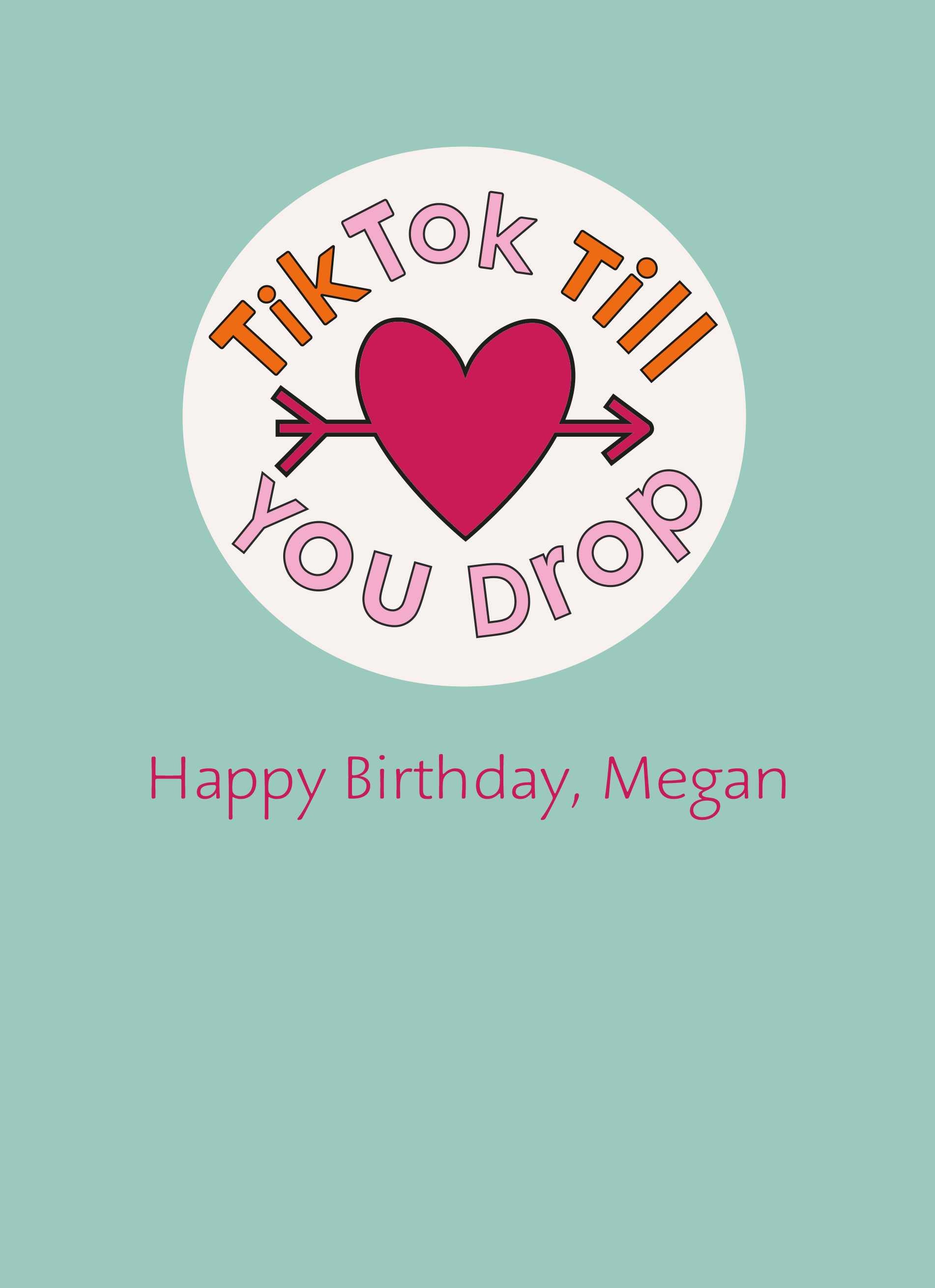 Tik Tok Heart Custom Birthday