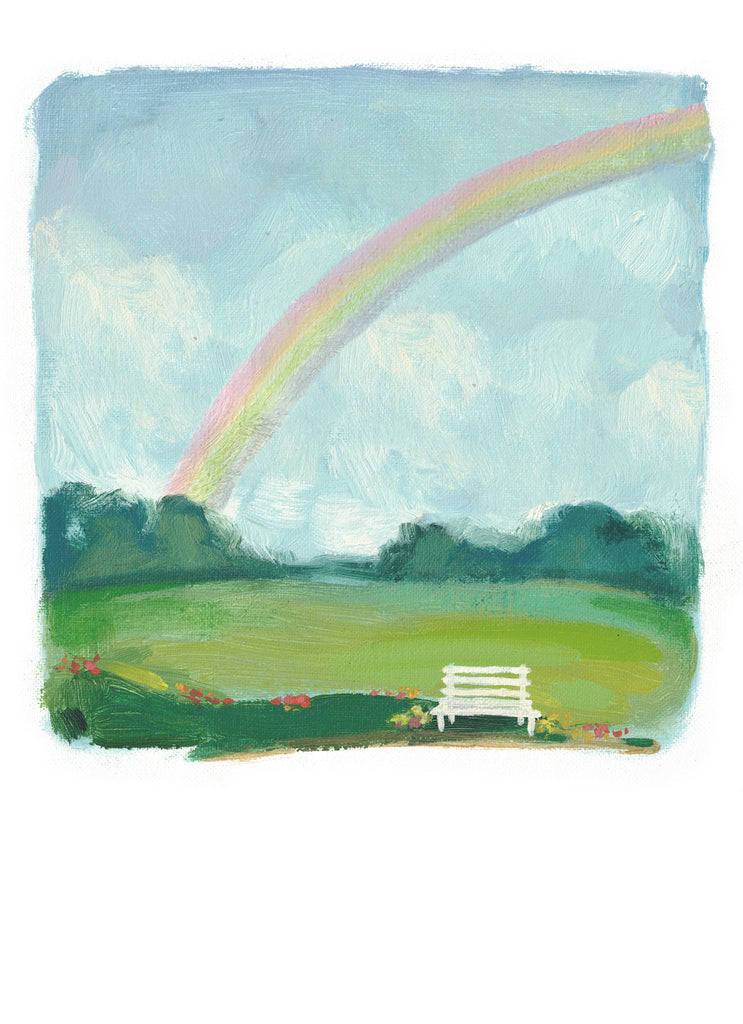Traditional Rainbow Illustration Countryside