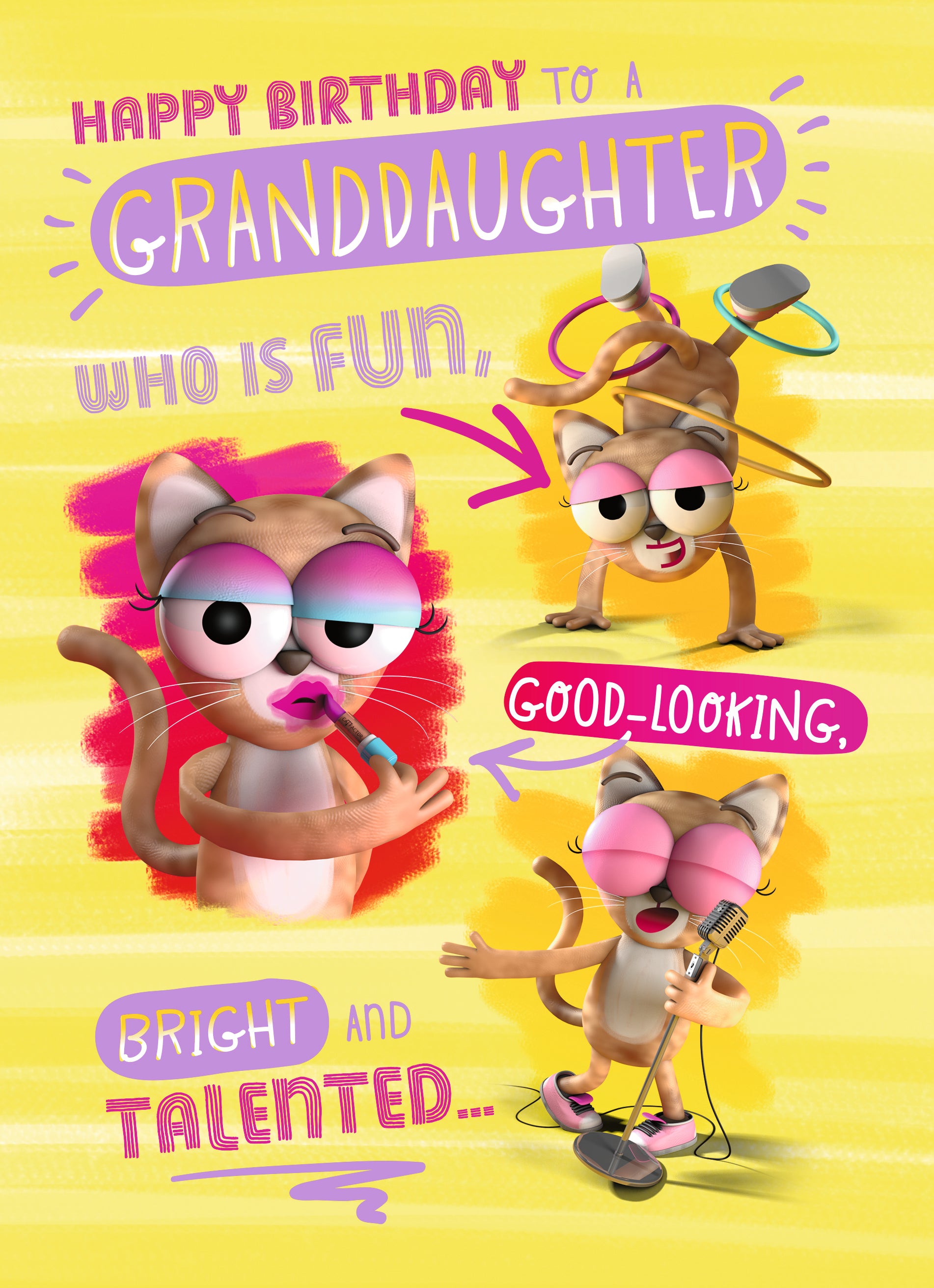 Funny Granddaughter Birthday Fun Bright Talented