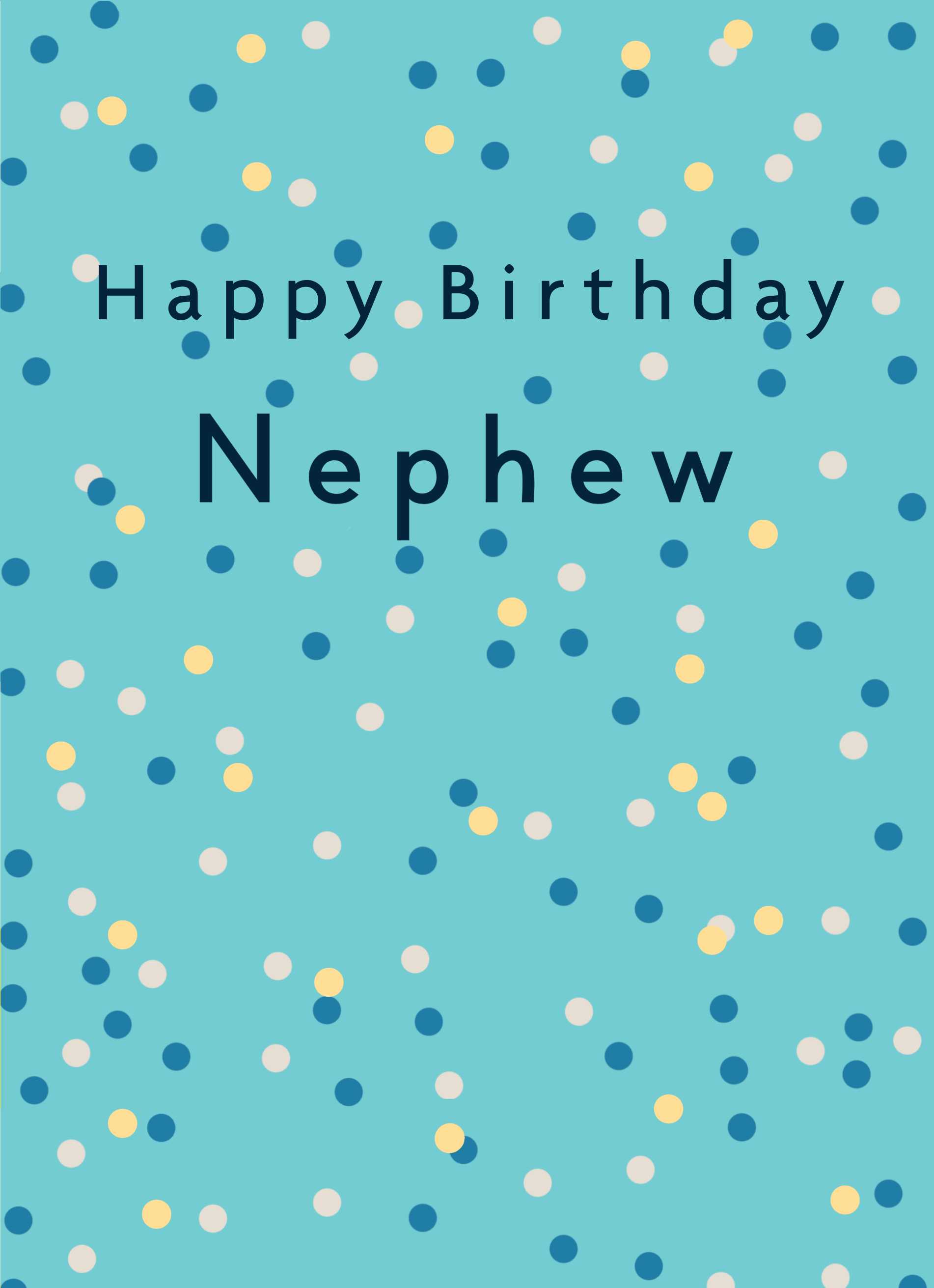 Modern Birthday Nephew Editable Colourful Spots