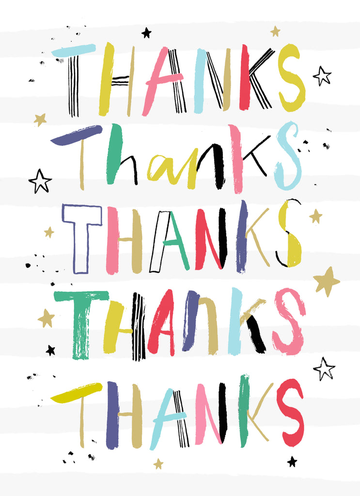 Classic Thank You Lettering Thanks Repeat