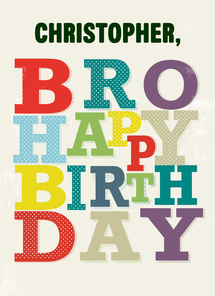 Brother Happy Birthday Editable Text