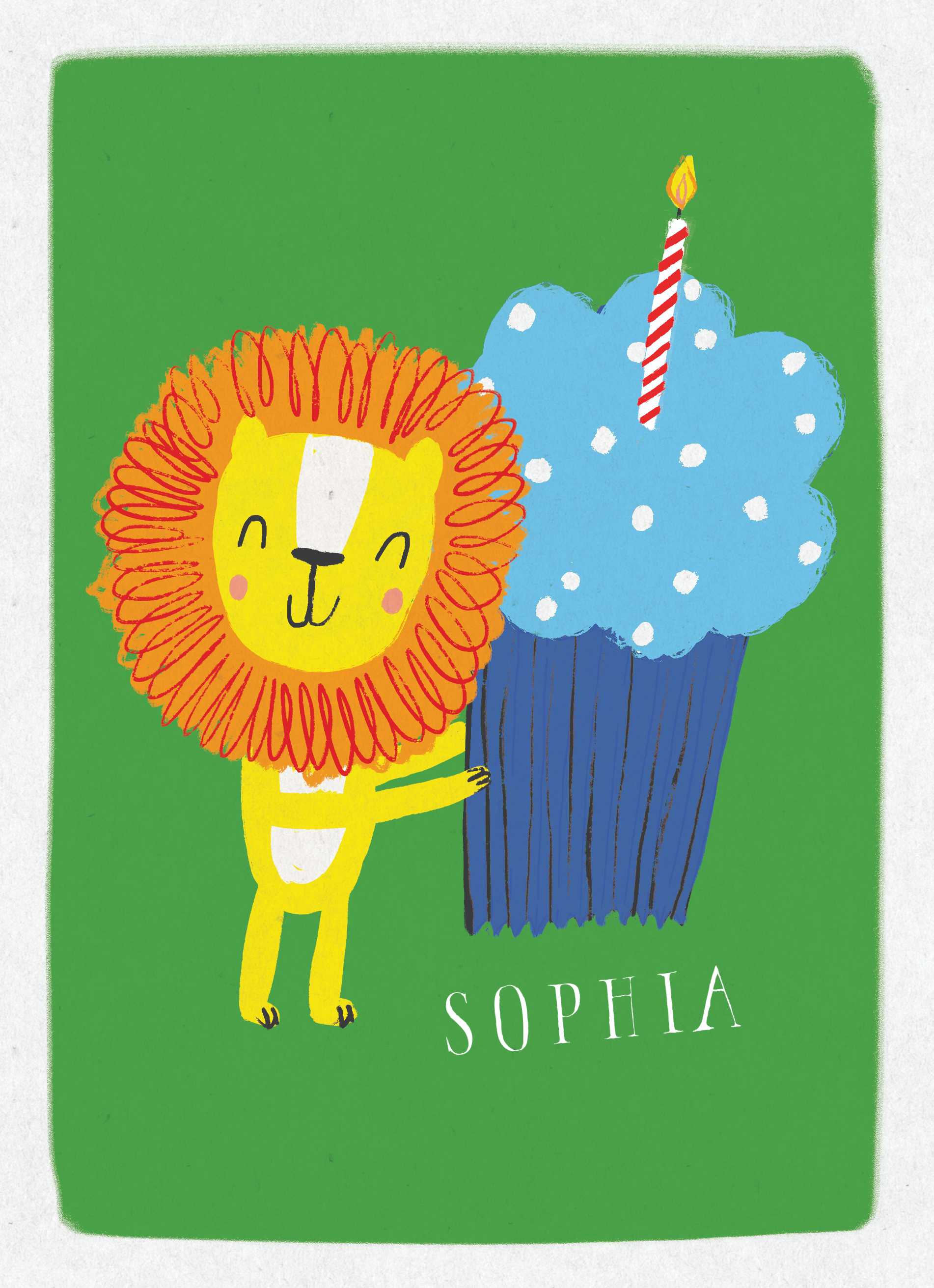 Birthday Fun Lion And Cupcake Custom