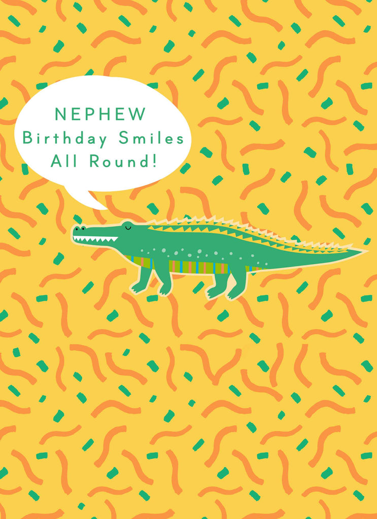 Kids Birthday Nephew Editable Crocodile Fun