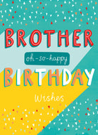 Brother Birthday Happy Multicoloured Text Based