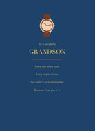 Grandson Custom Watch Birthday Card